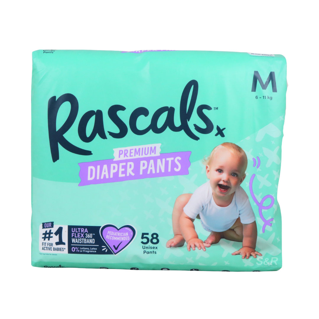 Rascal + Friends Premium Diaper Pants Medium 58pcs